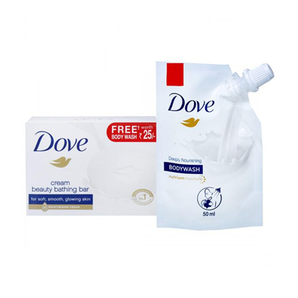 Dove Soap Beauty Cream With Free Dove Body Wash